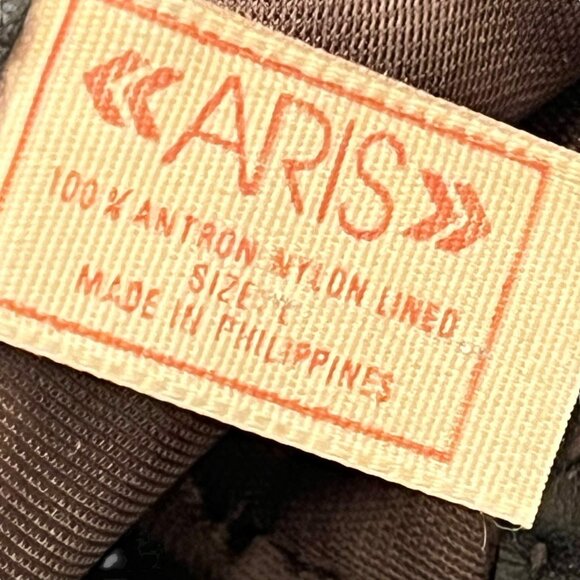 Vintage Aris Leather Gloves Mens Size 8 Nylon Lined Black Made In Philippines - Picture 3 of 5